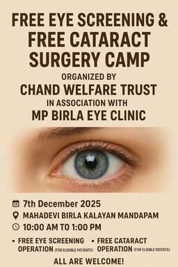 Free Eye Screening & Cataract Camp